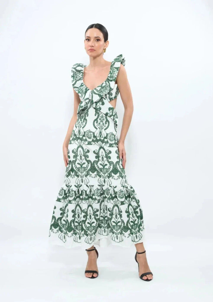 Cassie | Romantic Ruffled Maxi Dress