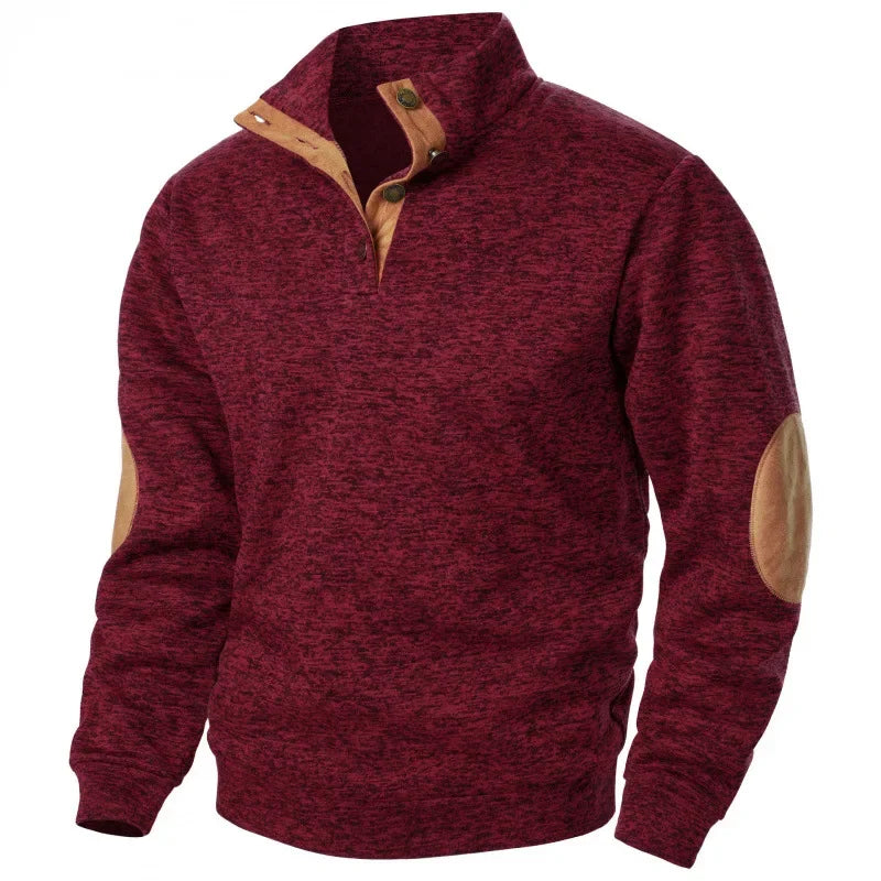 Oliver | Quarter Zip Brown Trim Pullover