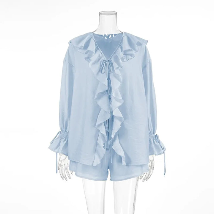 Eliana | Polished Ruffled Short Set