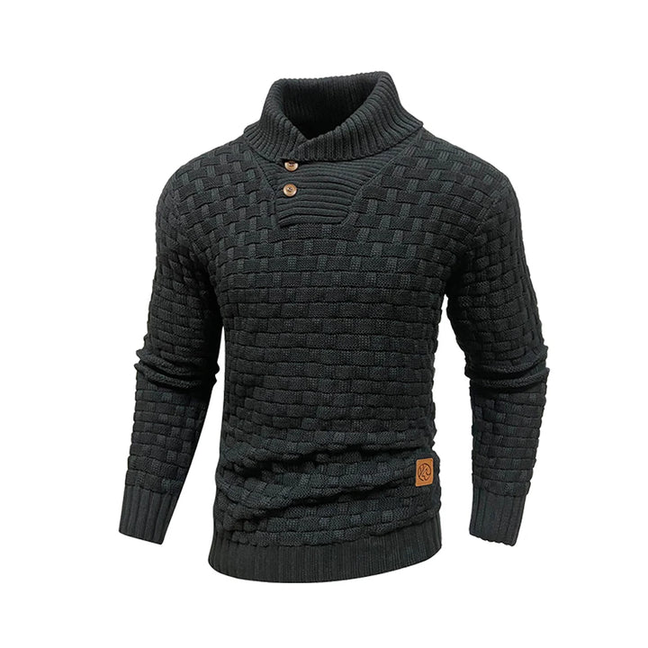 Harrison | Ribbed Button Turtleneck Pullover