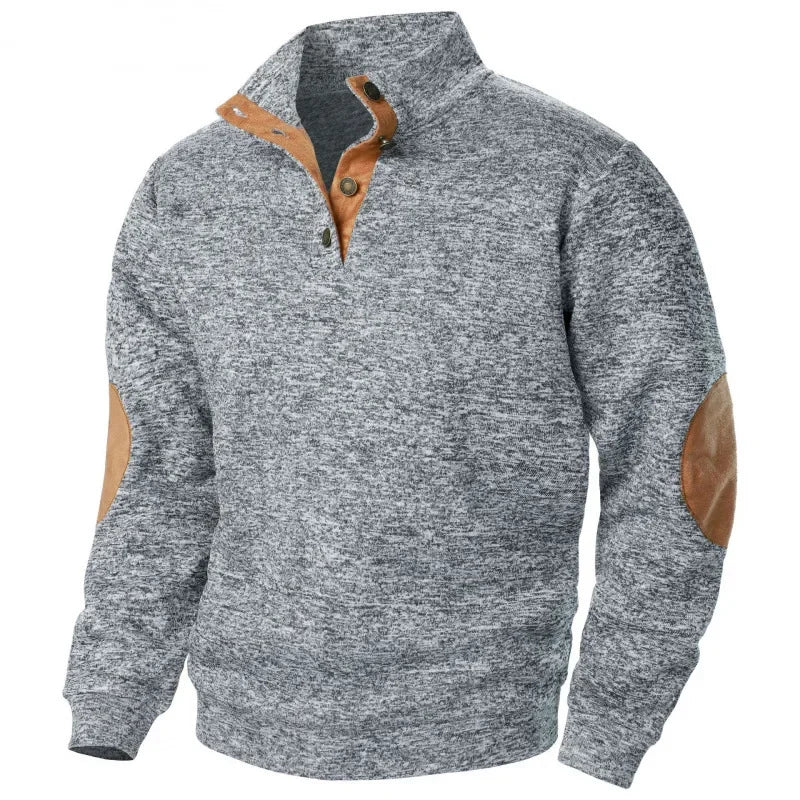 Oliver | Quarter Zip Brown Trim Pullover