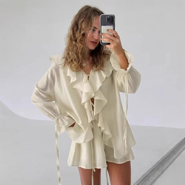 Eliana | Polished Ruffled Short Set