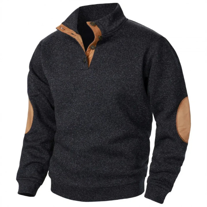 Oliver | Quarter Zip Brown Trim Pullover