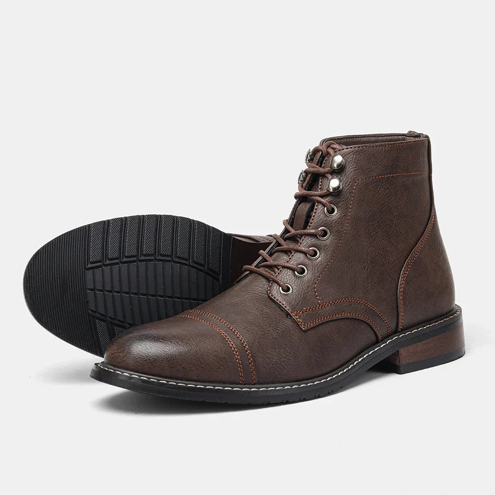 Harmon | Vintage Cap-Toe Derby Boots