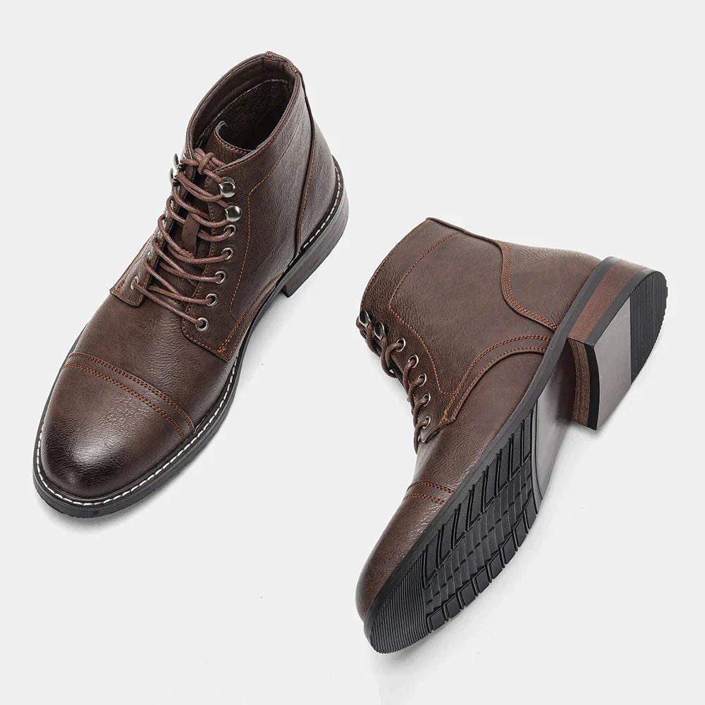 Harmon | Vintage Cap-Toe Derby Boots