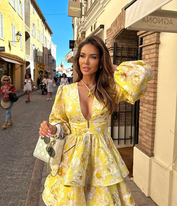 Ivy | Floral Ruffle Mini Dress