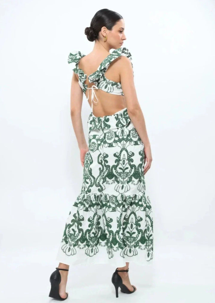 Cassie | Romantic Ruffled Maxi Dress