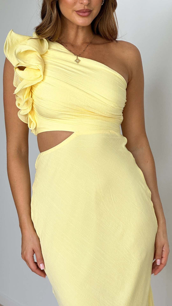 Patricia | Sleek Asymmetrical Cutout Maxi Dress