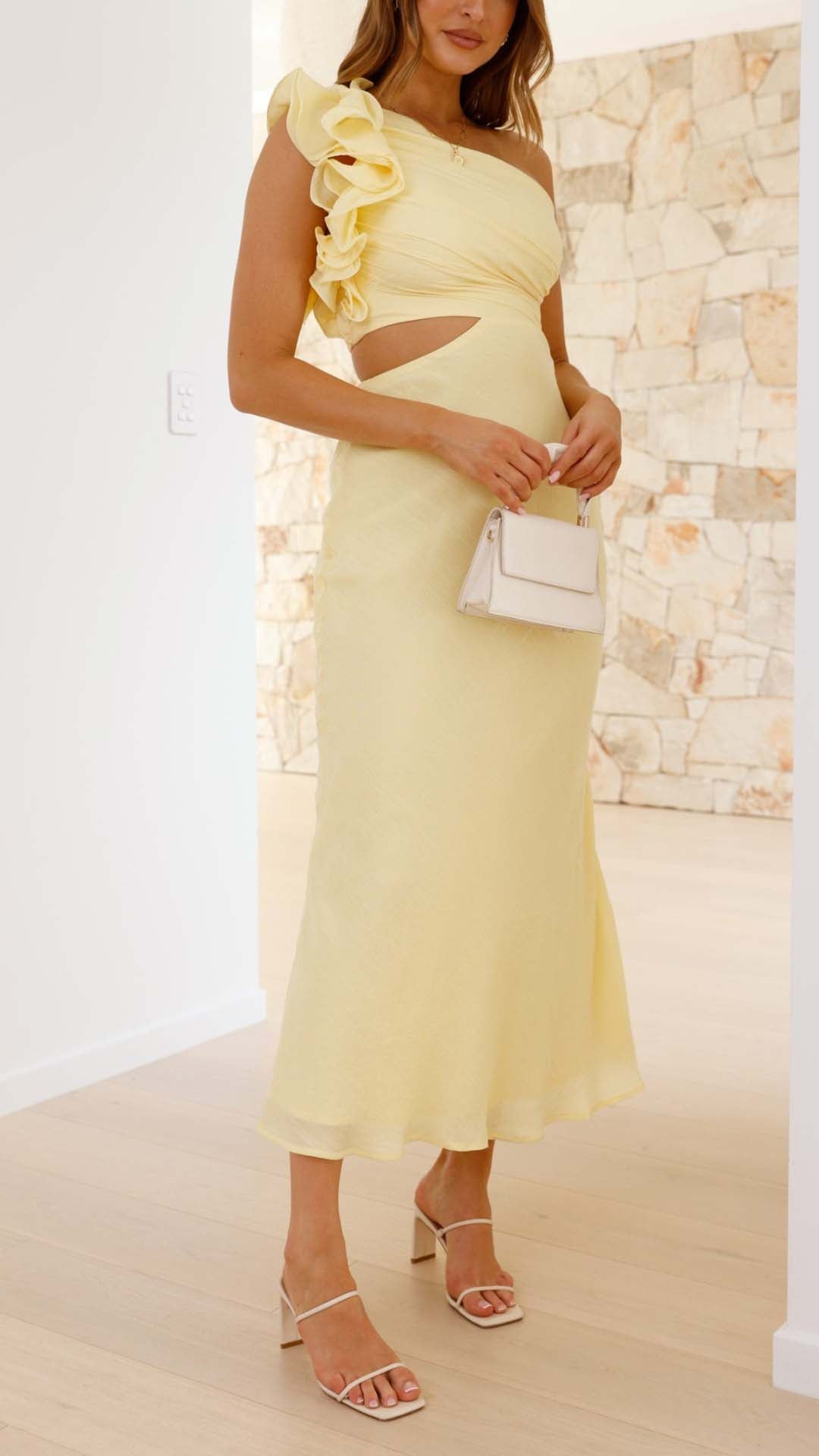 Patricia | Sleek Asymmetrical Cutout Maxi Dress