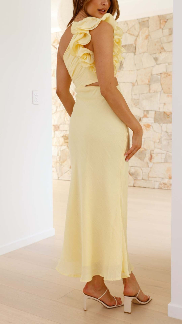 Patricia | Sleek Asymmetrical Cutout Maxi Dress