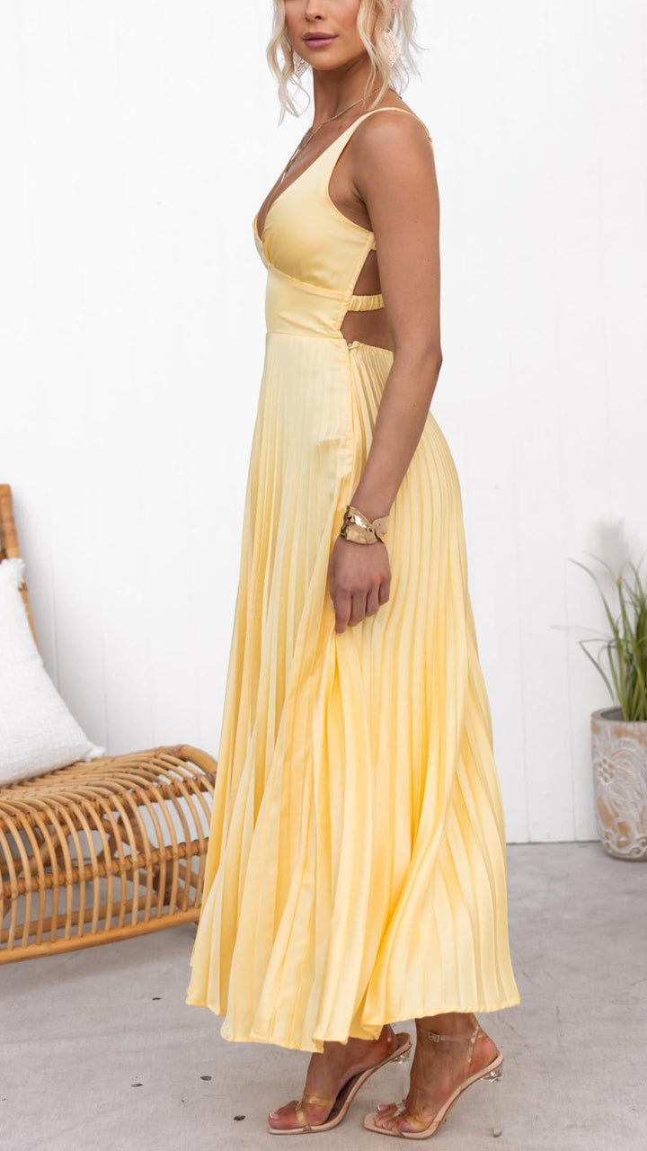 Rose | Chic Pleated Maxi Dress