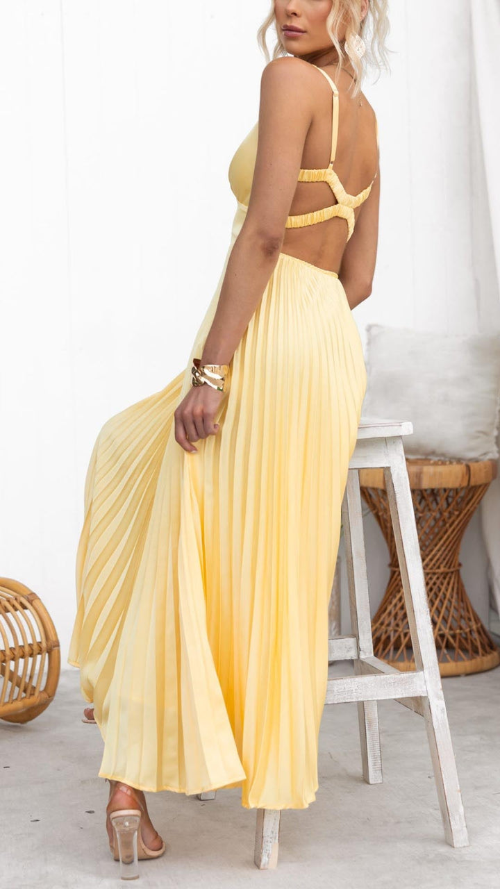 Rose | Chic Pleated Maxi Dress
