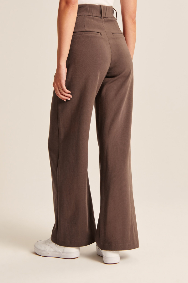 Avery | Choco Wide Leg Tailored Pants