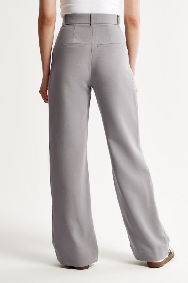 Avery | Grey Wide Leg Tailored Pants
