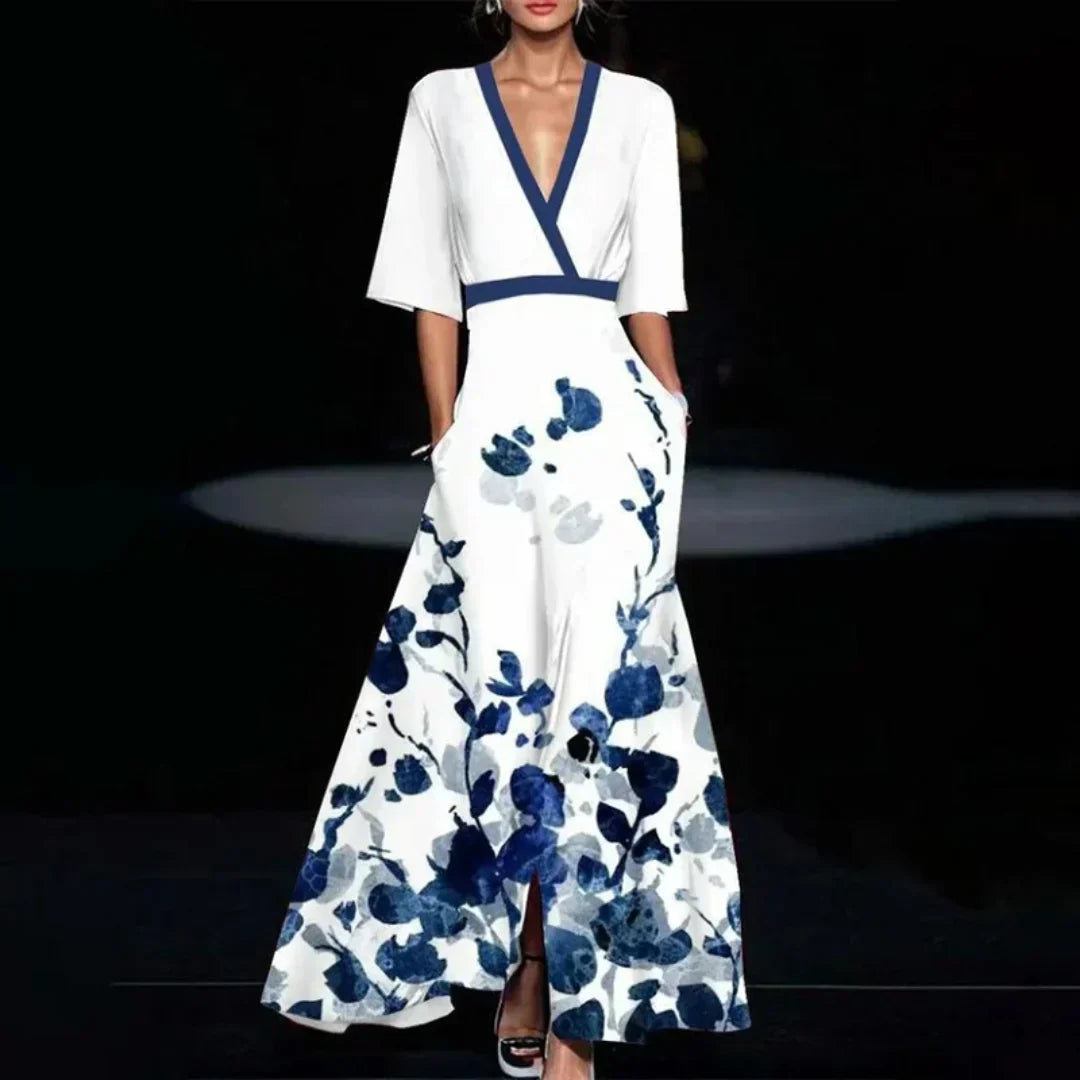 Lily | Elegant Maxi Dress with Floral Pattern