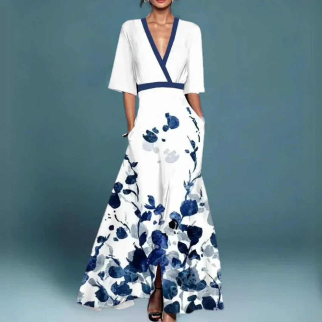Lily | Elegant Maxi Dress with Floral Pattern