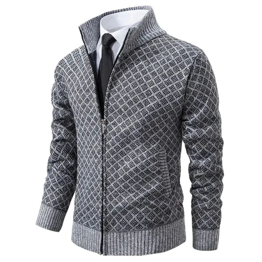 Malcom | Premium Diamond Knit Cardigan