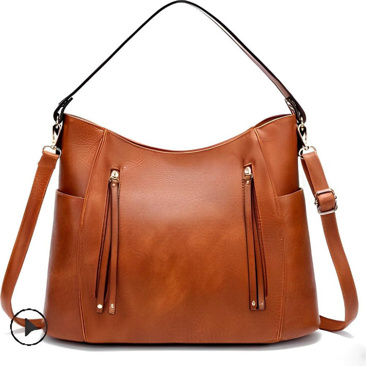 Evelyn | Classic Leather Shoulder Bag
