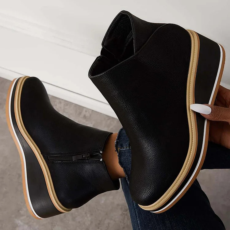 Valeria | Platform Leather Boots