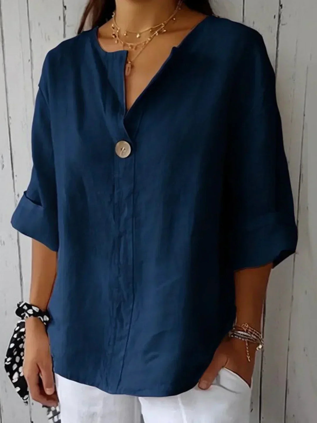 Marina | Relaxed V-neck Blouse