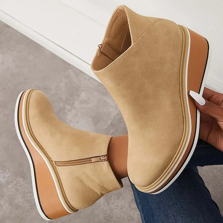 Valeria | Platform Leather Boots