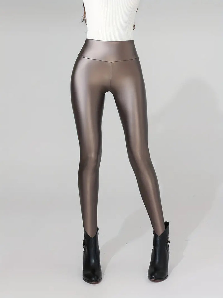 Rica | Chic High-Waisted Faux Leather Leggings