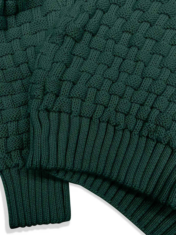 Harrison | Ribbed Button Turtleneck Pullover