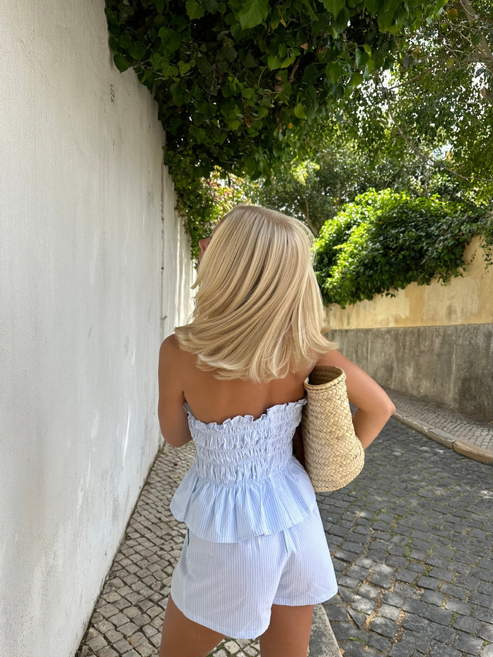 Sarah | Charming Striped Ruffle Set