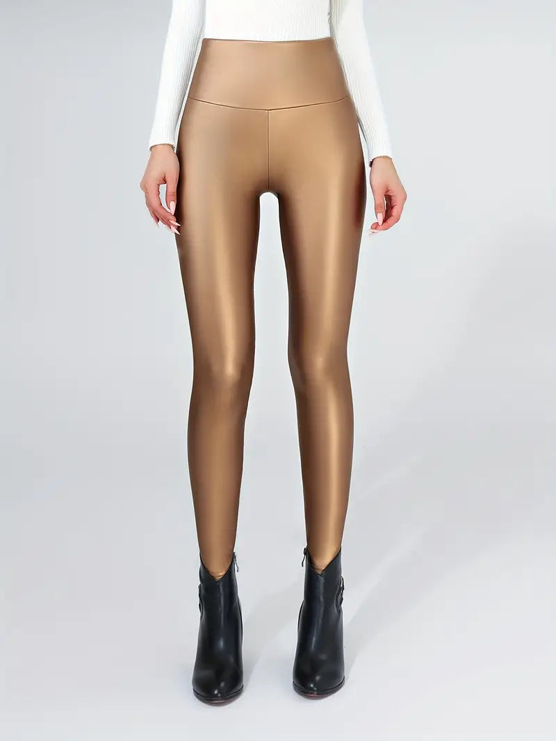 Rica | Chic High-Waisted Faux Leather Leggings