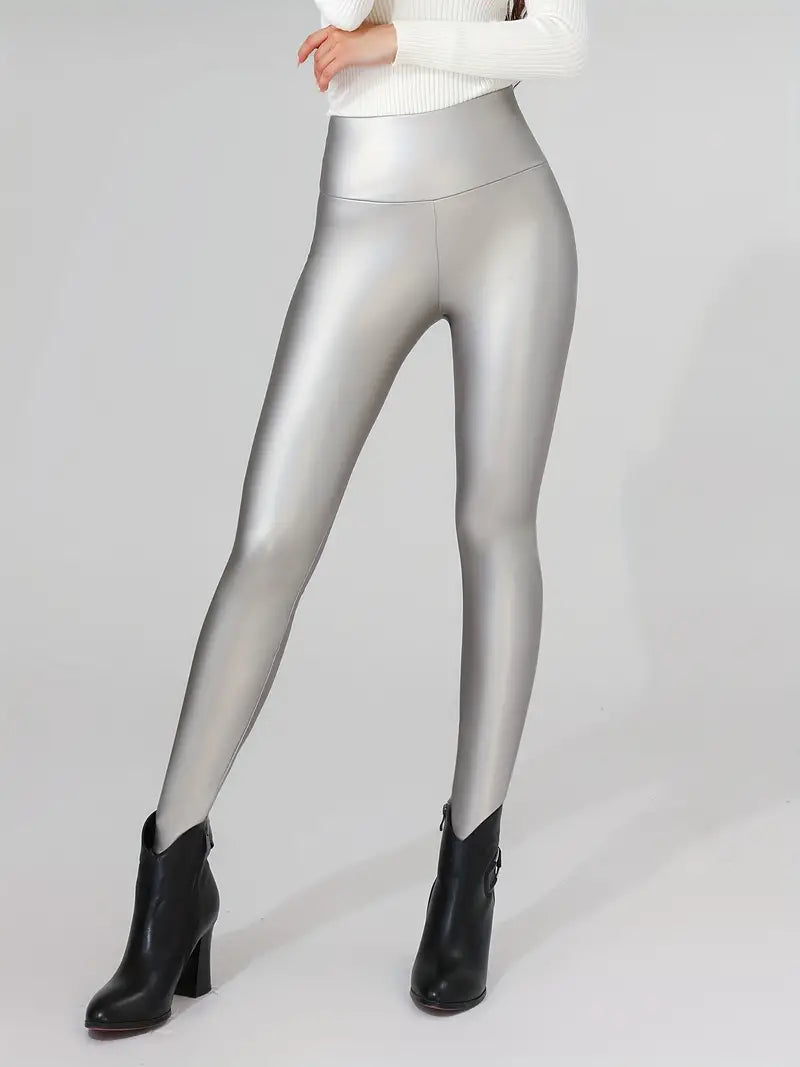 Rica | Chic High-Waisted Faux Leather Leggings