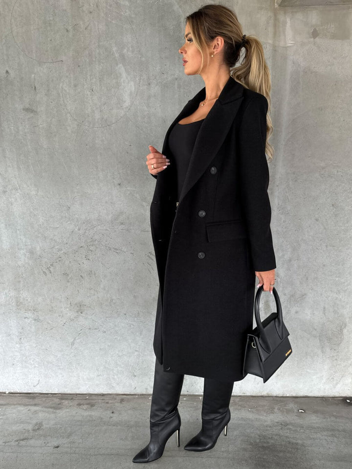 Liv | Warm Double Breasted Long Coat