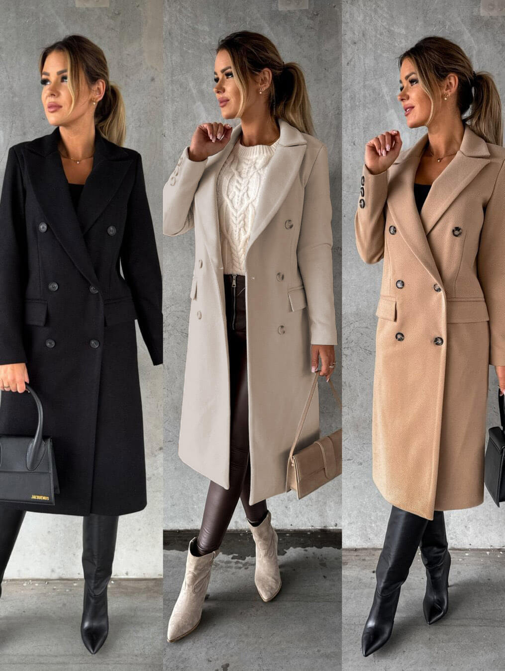 Liv | Warm Double Breasted Long Coat