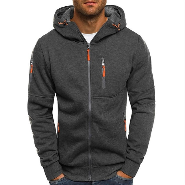 Adrien | Men's Warm Active Full Zippered Hoodie