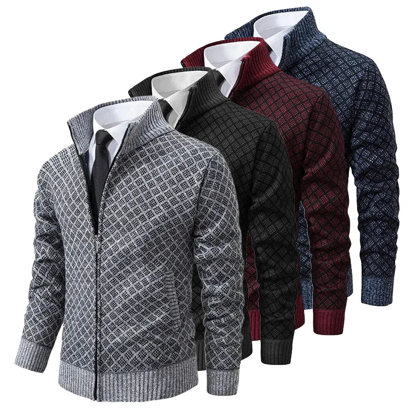 Malcom | Premium Diamond Knit Cardigan