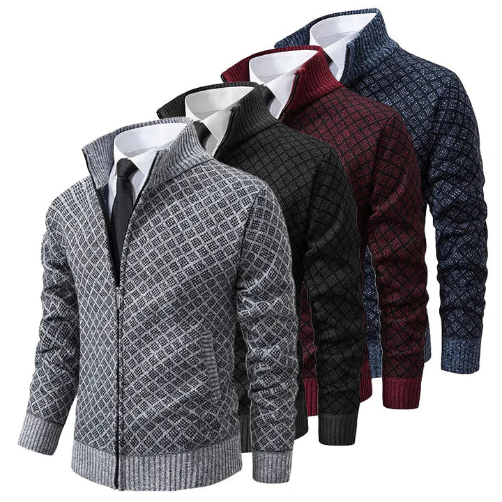 Malcom | Premium Diamond Knit Cardigan