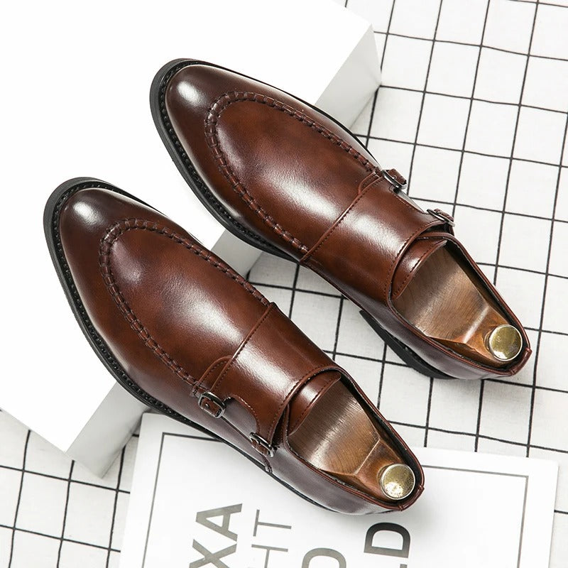 Hugh | Double-monk Strap Shoes