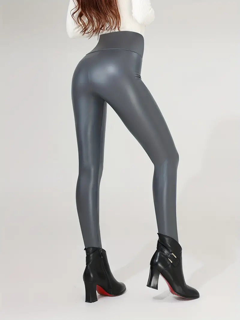 Rica | Chic High-Waisted Faux Leather Leggings