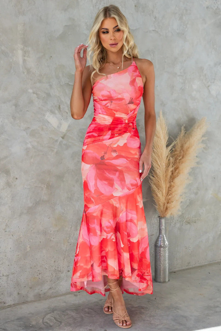 Clara | One-shoulder Floral Dress