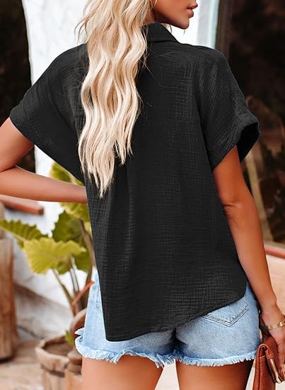 Tara | Textured Button-Up Top