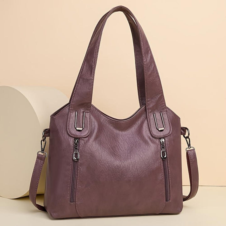 Claire | Classic Structured Zipper Tote