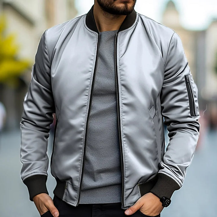 Jeremy | Men's Classic Full Zippered Bomber Jacket