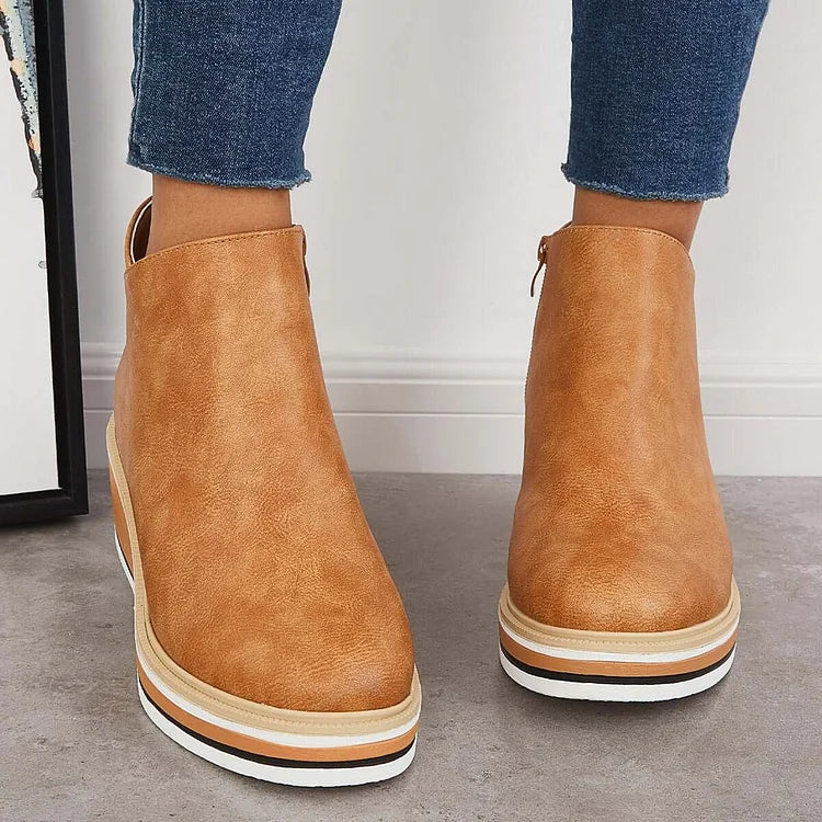 Valeria | Platform Leather Boots