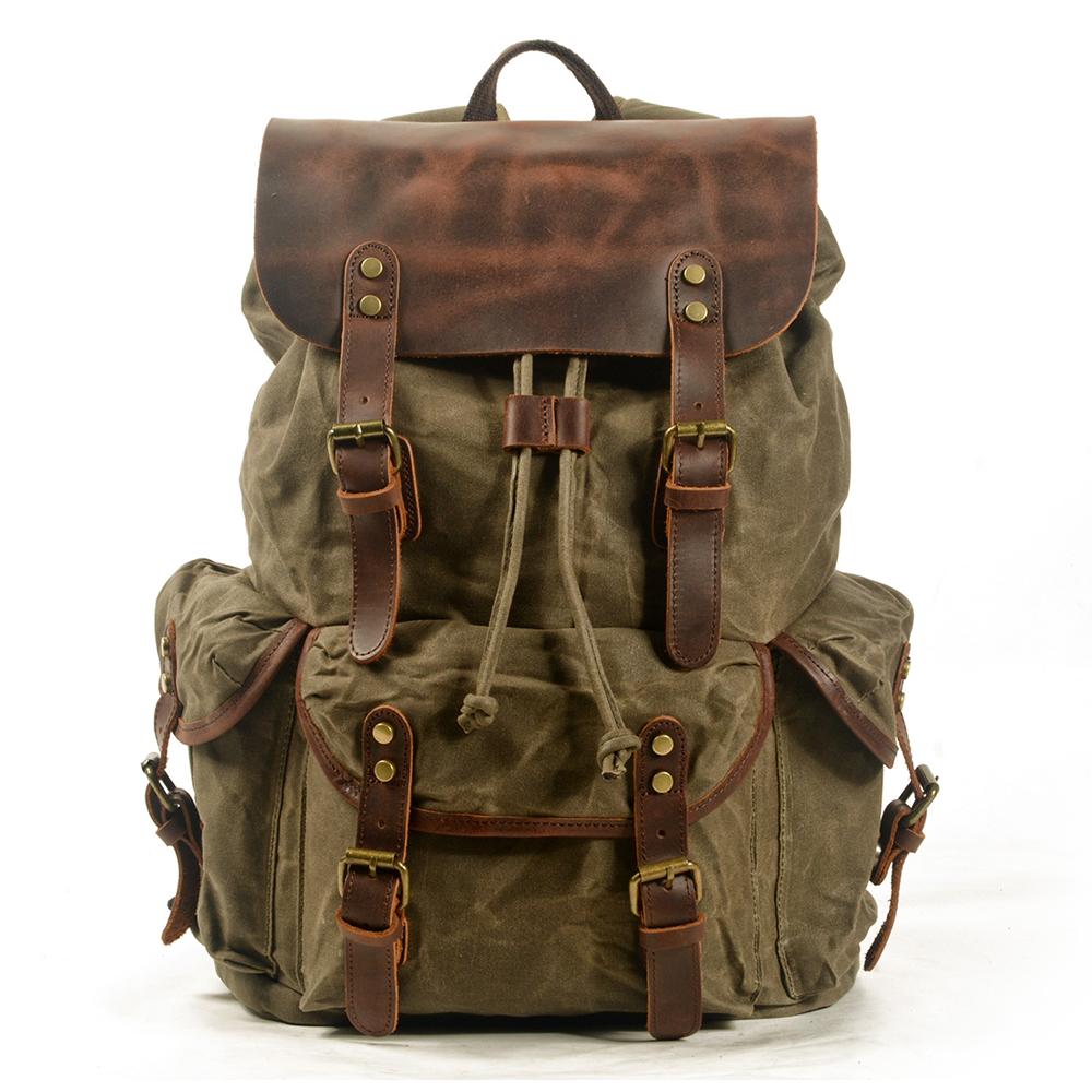 Graham | Canvas Leather Backpack