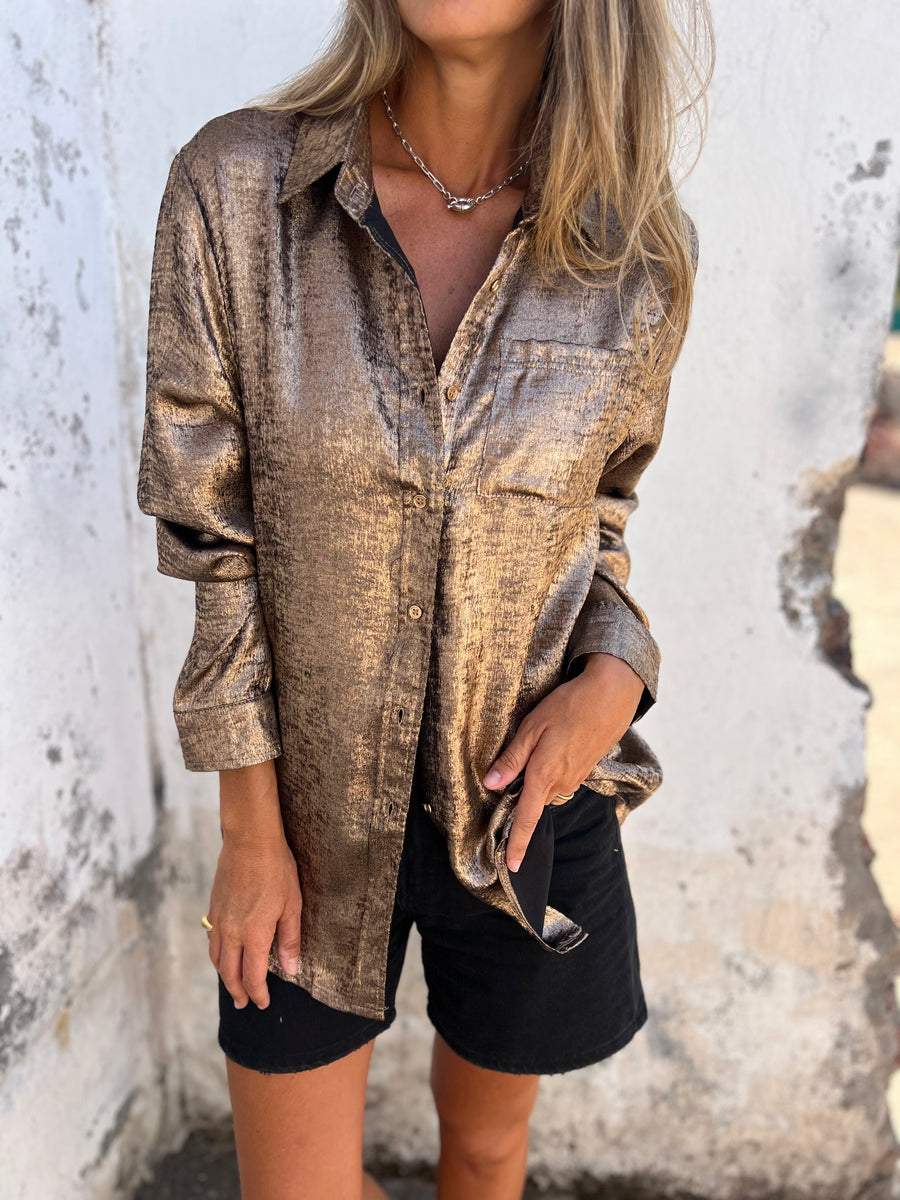 Lunaria | Shimmer Button-up Shirt