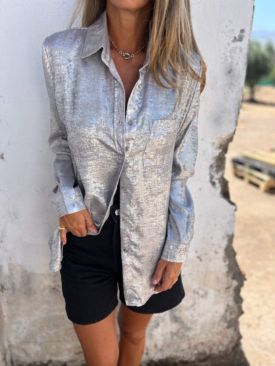 Lunaria | Shimmer Button-up Shirt