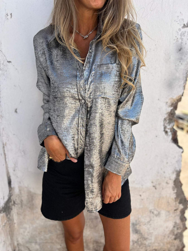 Lunaria | Shimmer Button-up Shirt