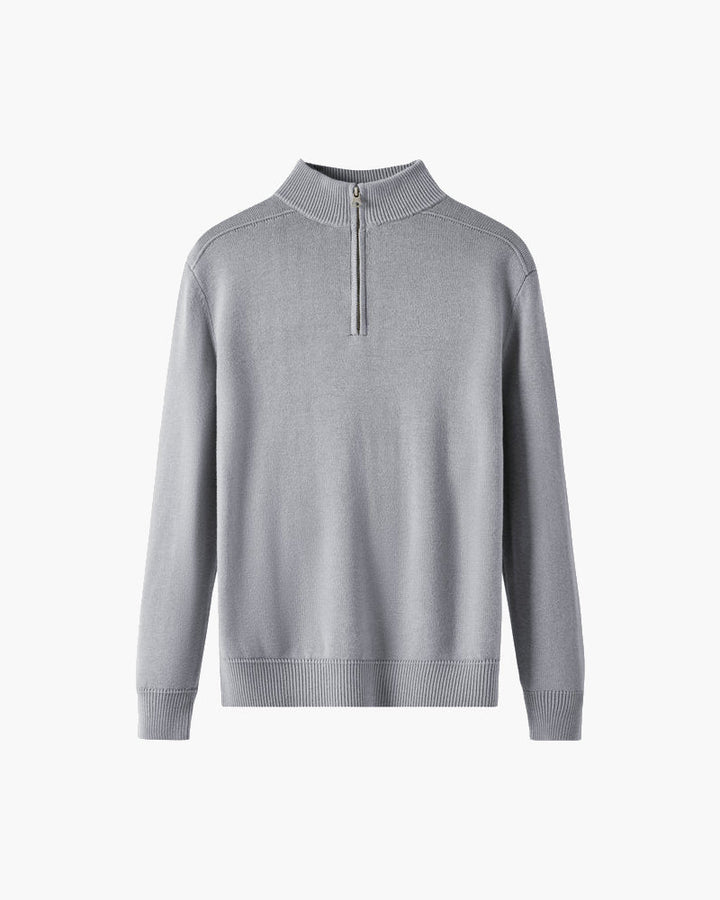 100% Wool-Blend Zip-Up Cardigan