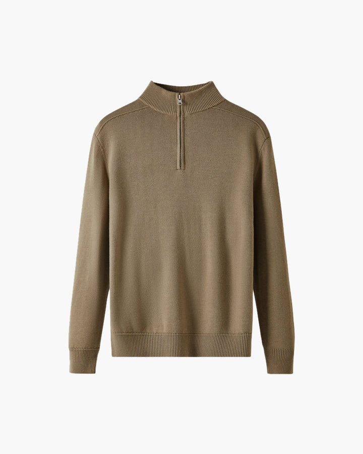 100% Wool-Blend Zip-Up Cardigan