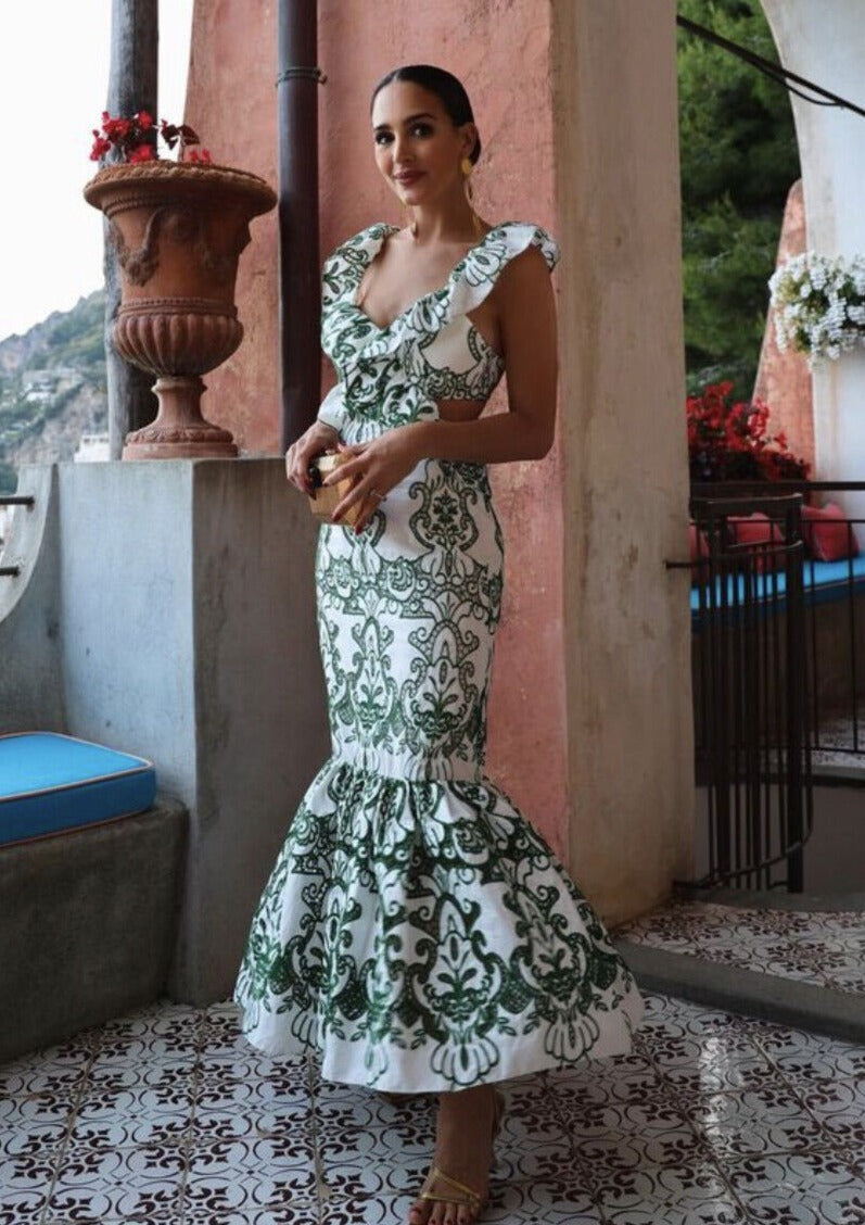 Cassie | Romantic Ruffled Maxi Dress