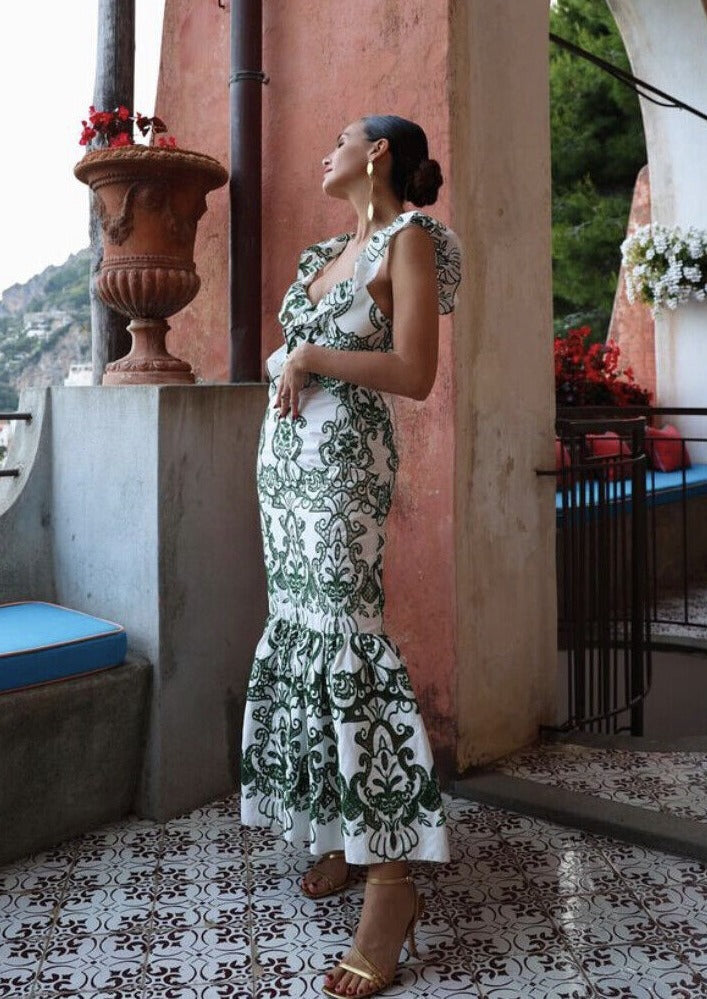 Cassie | Romantic Ruffled Maxi Dress